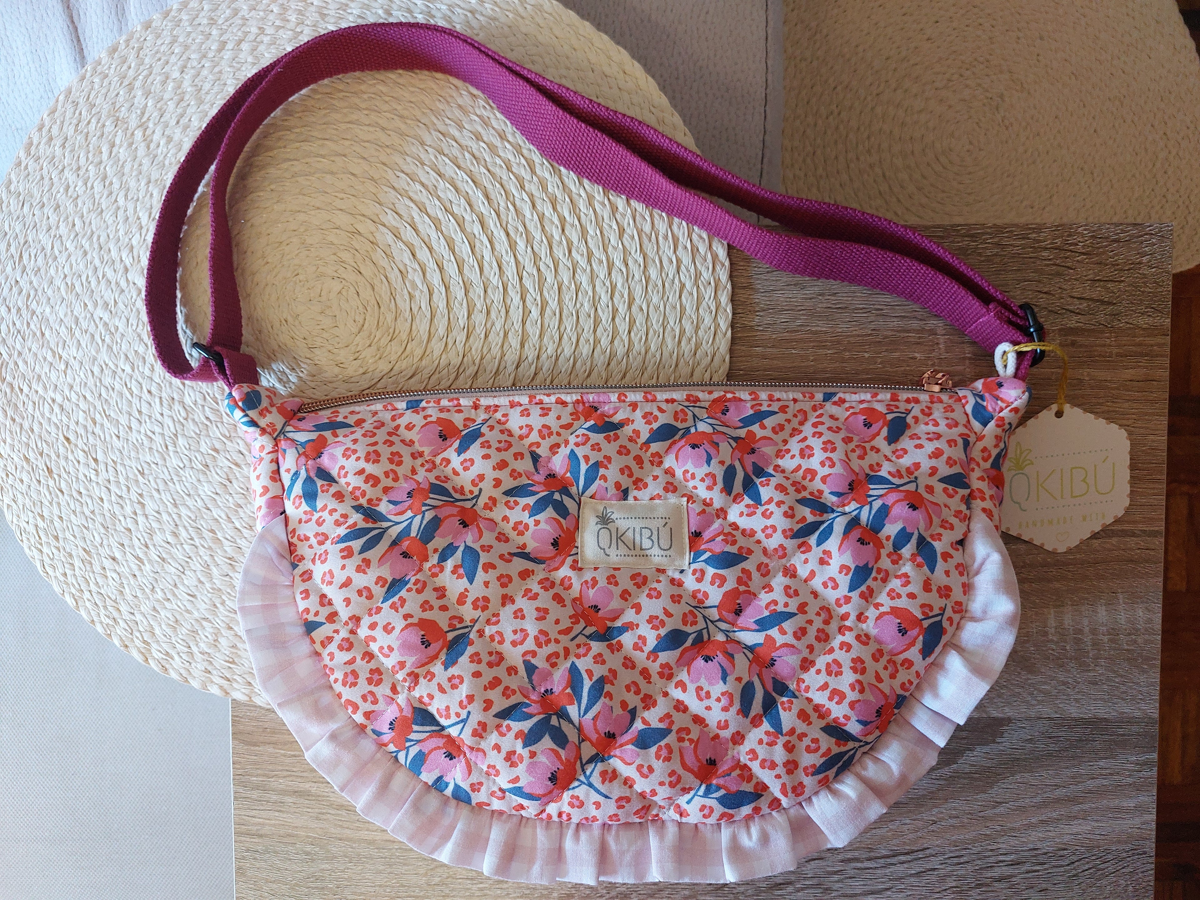 Half Moon Bag Floweriña Vichy