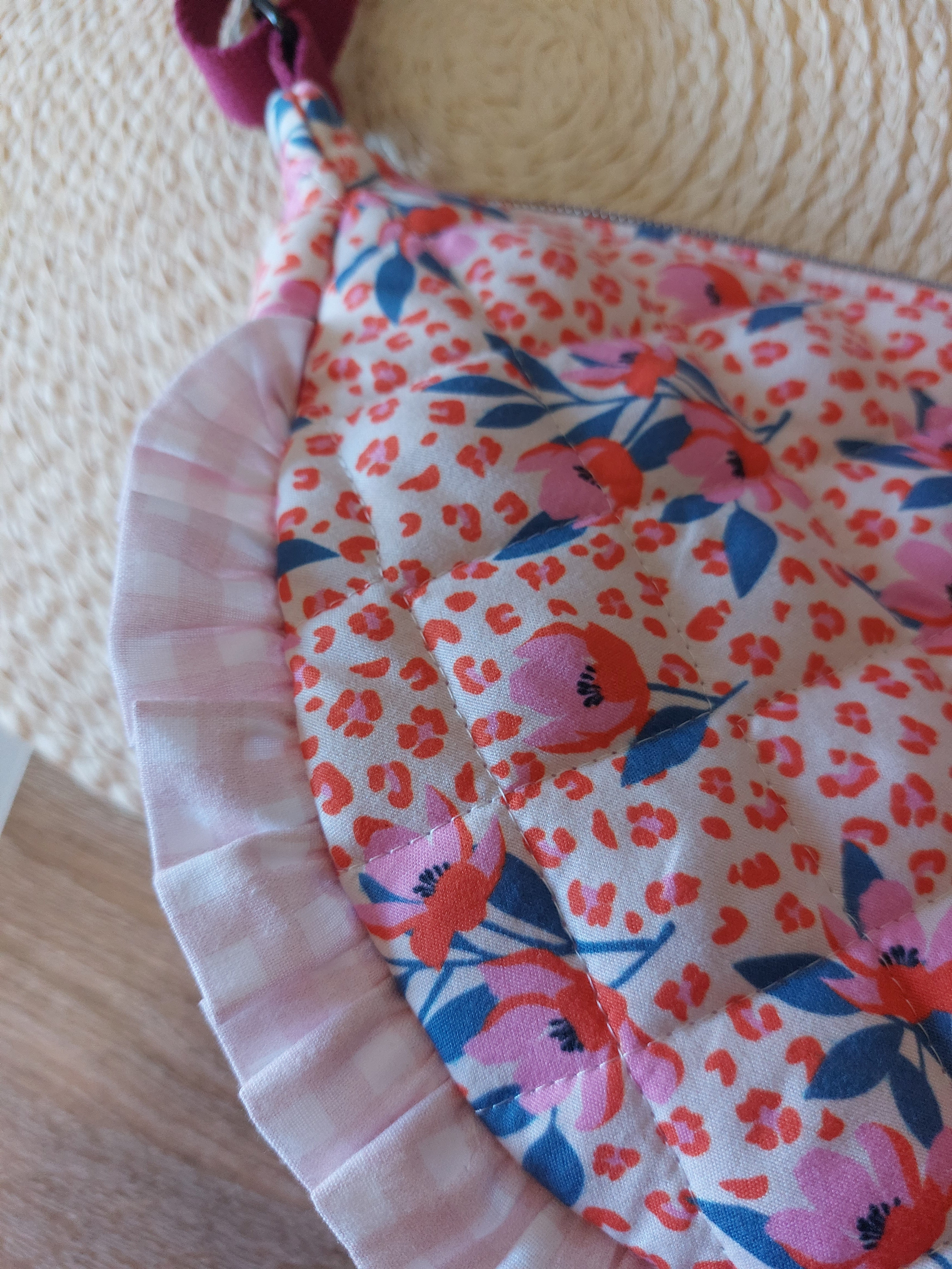 Half Moon Bag Floweriña Vichy