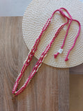 Lanyard Equis Dop.Pink-Butter Yellow
