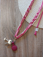 Lanyard Espiral Orange-Dop.Pink