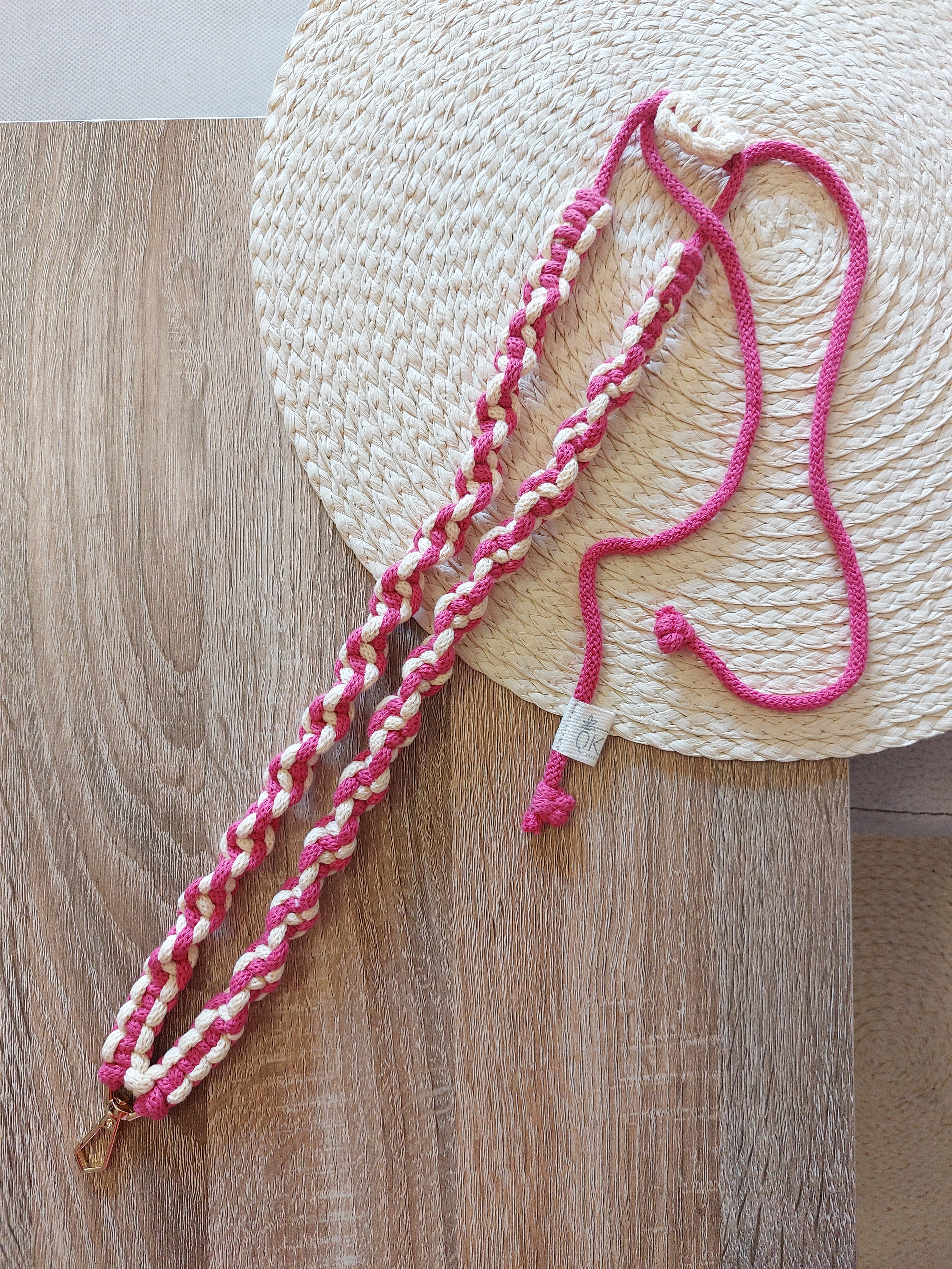 Lanyard Espiral Dop.Pink-Butter Yellow